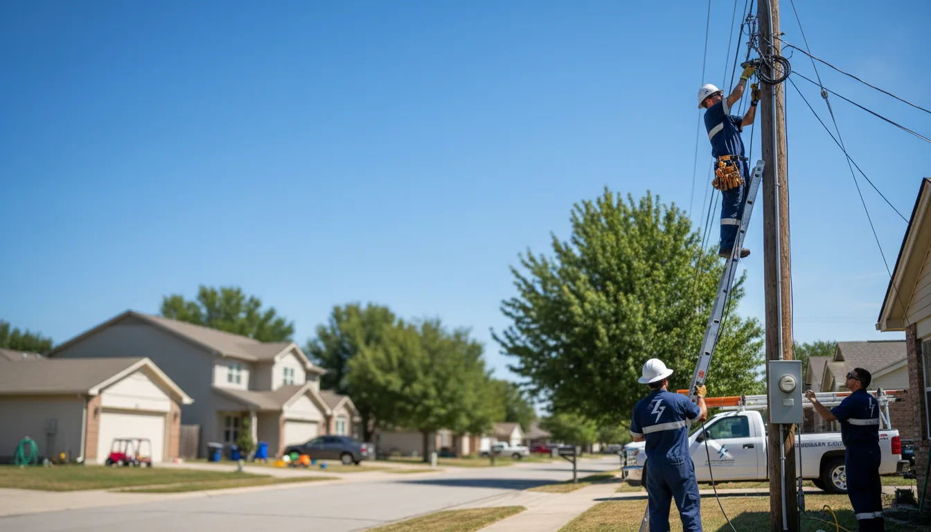 Residential electrician providing installation services in Concord, PA